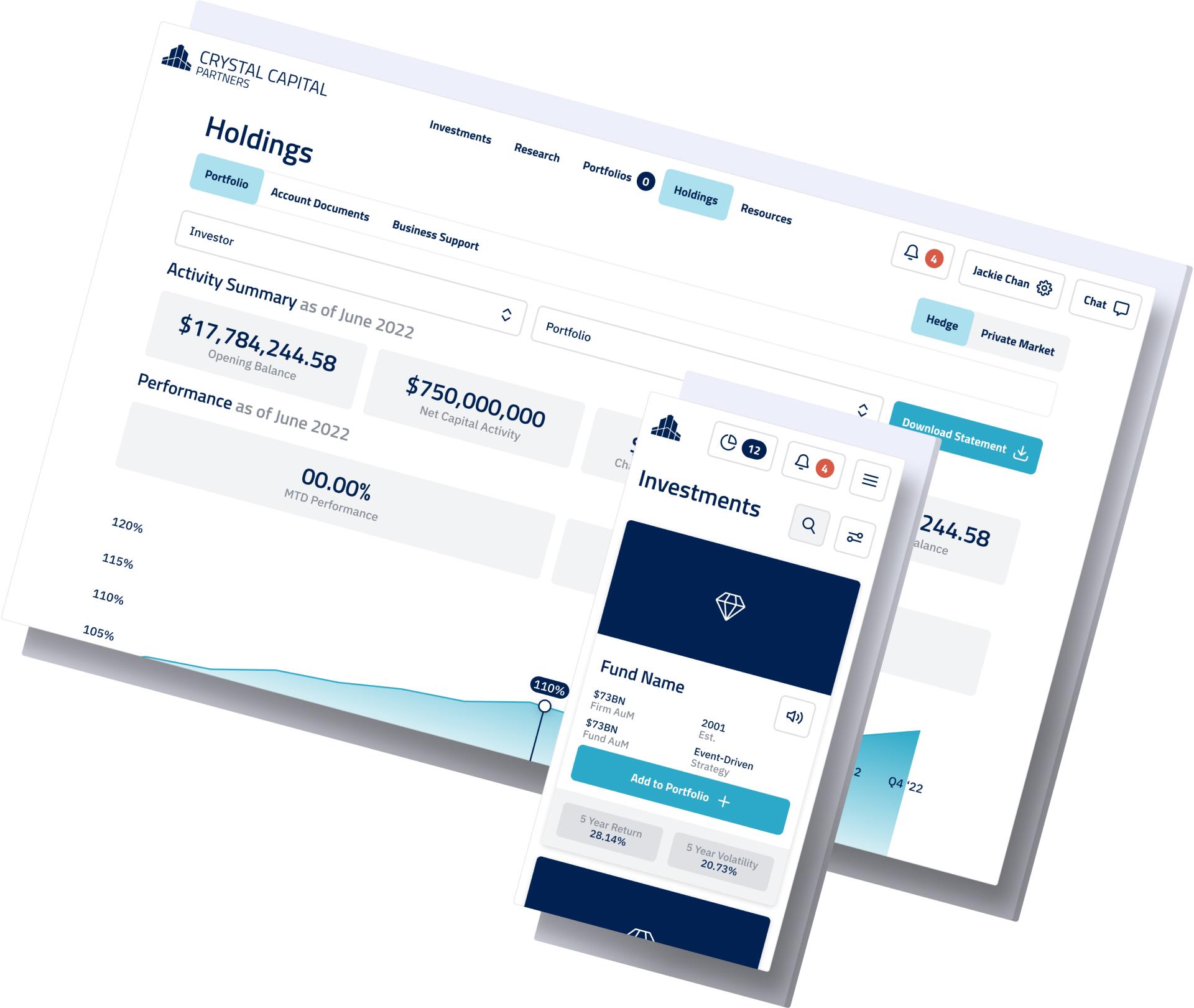 Crystal Capital App Screen