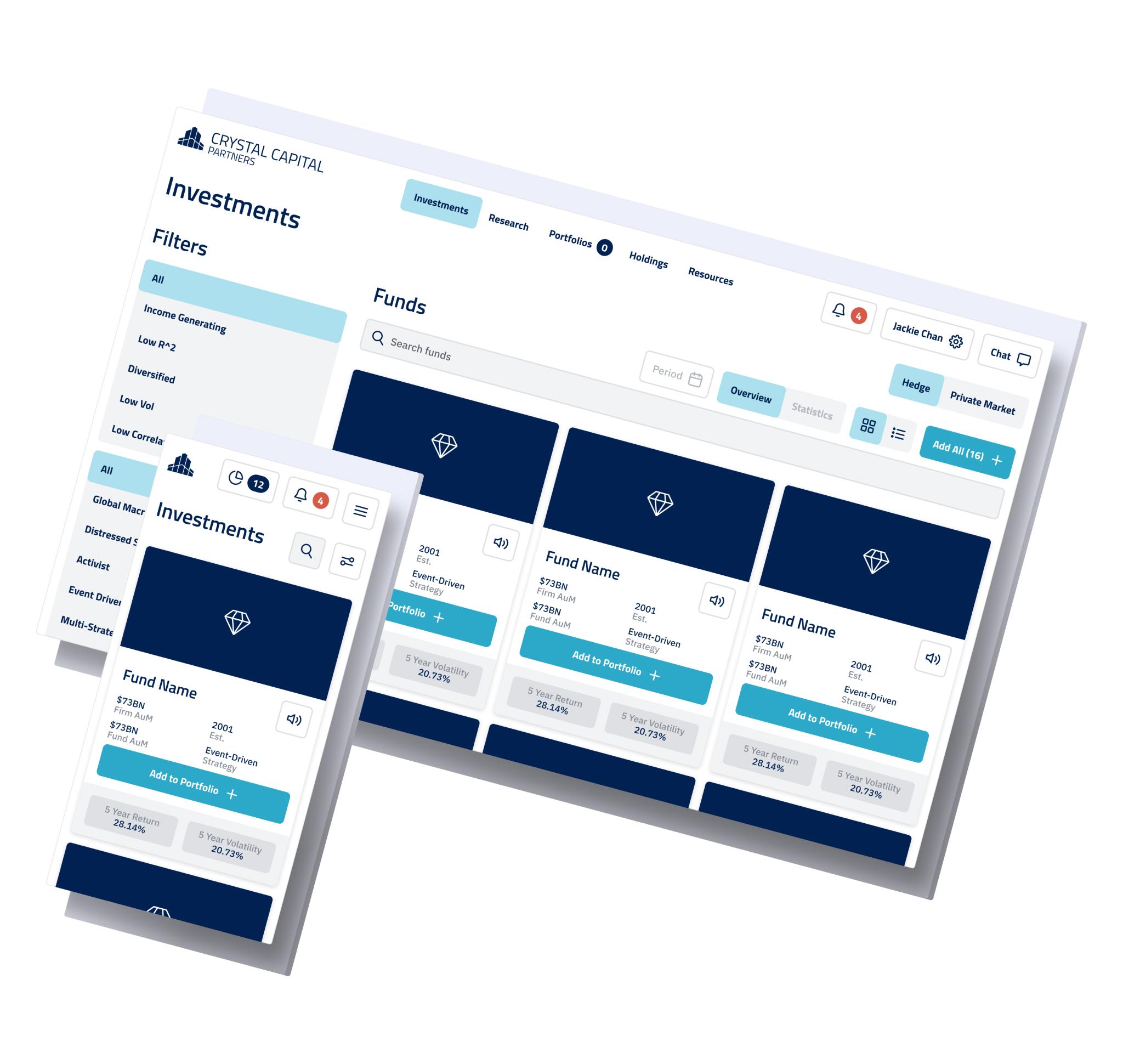 Crystal Capital App Screen